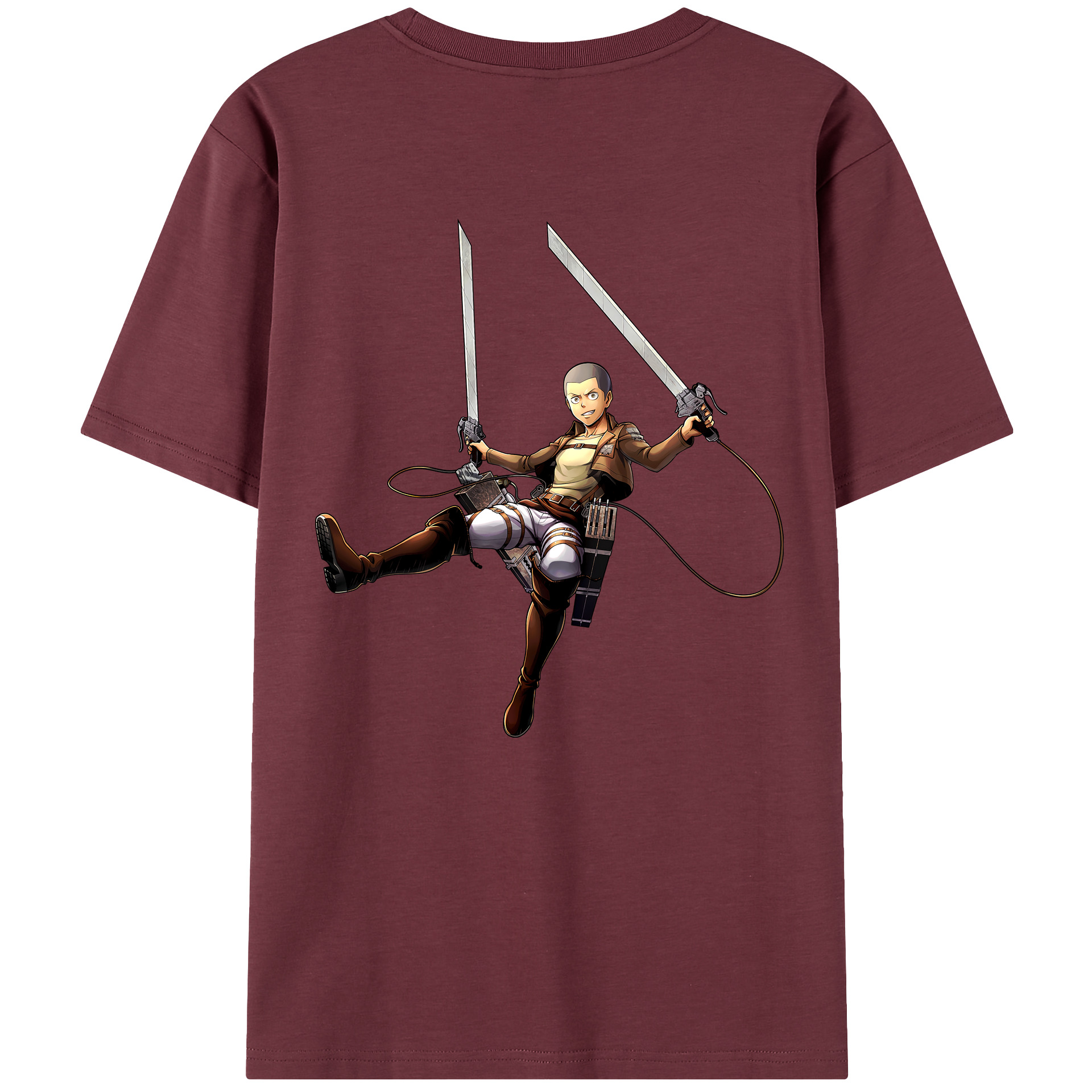 （画像用） 進撃の巨人 コニー·スプリンガー Attack on Titan Connie Springer 綿100％半袖Tシャツ（背面プリント）